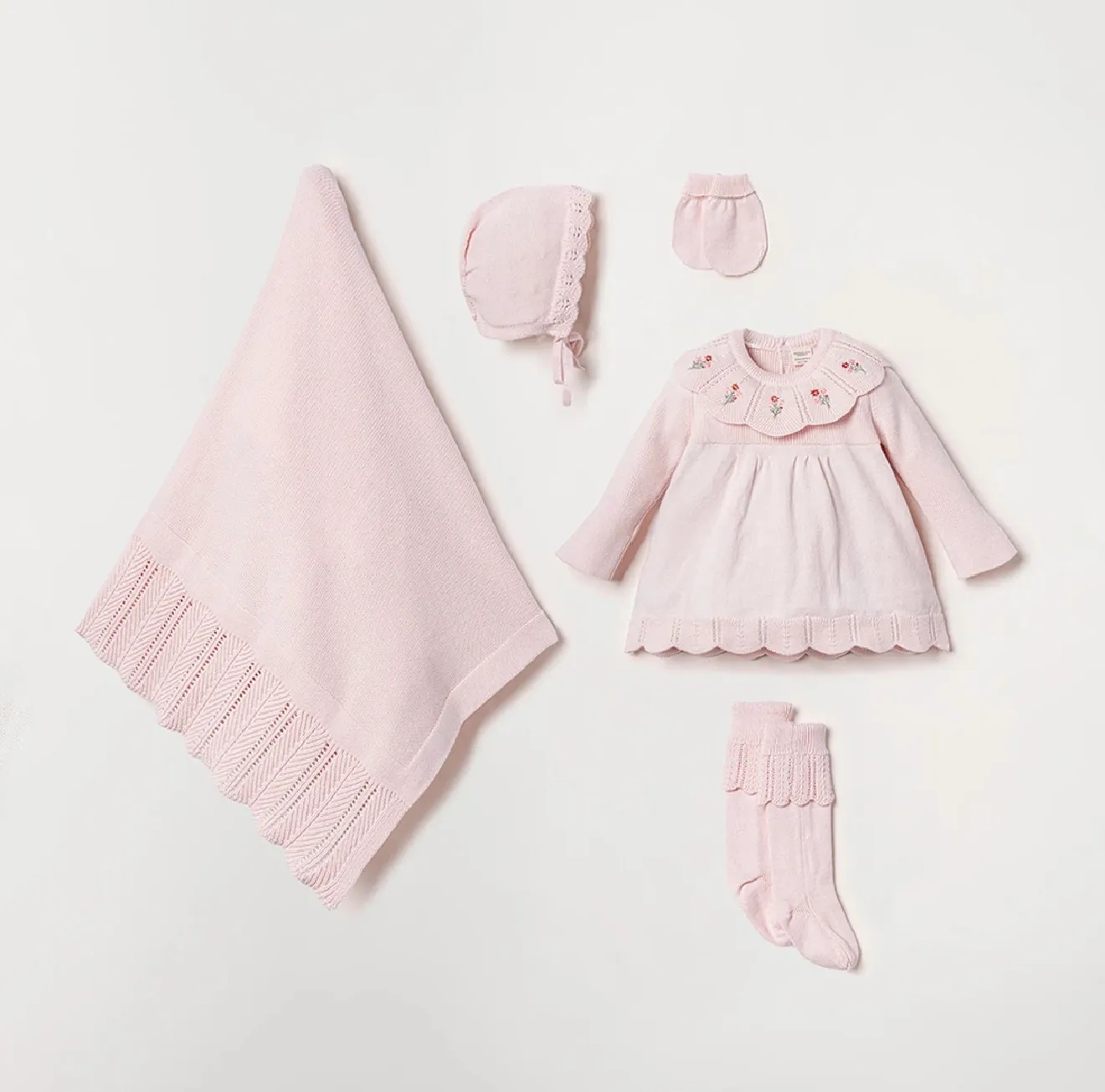 Baby wool dress set
