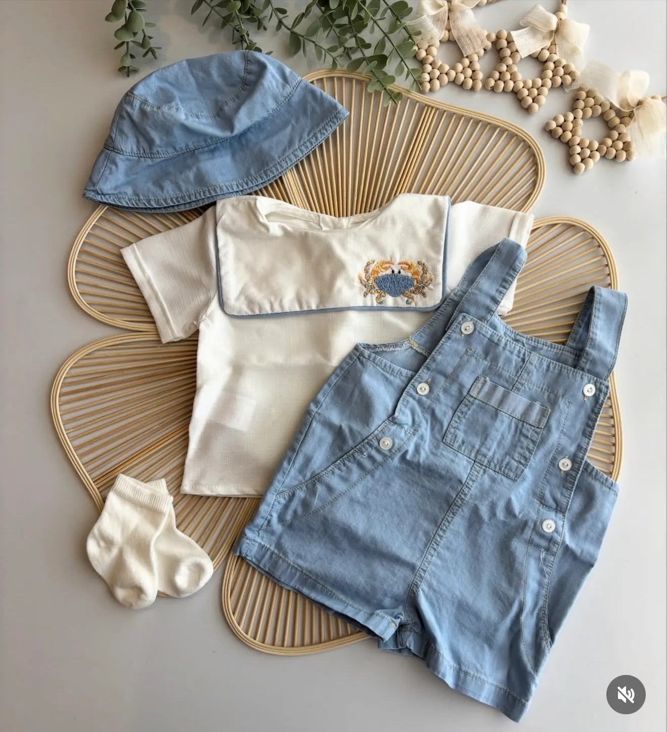 Denim overalls, 4 pieces