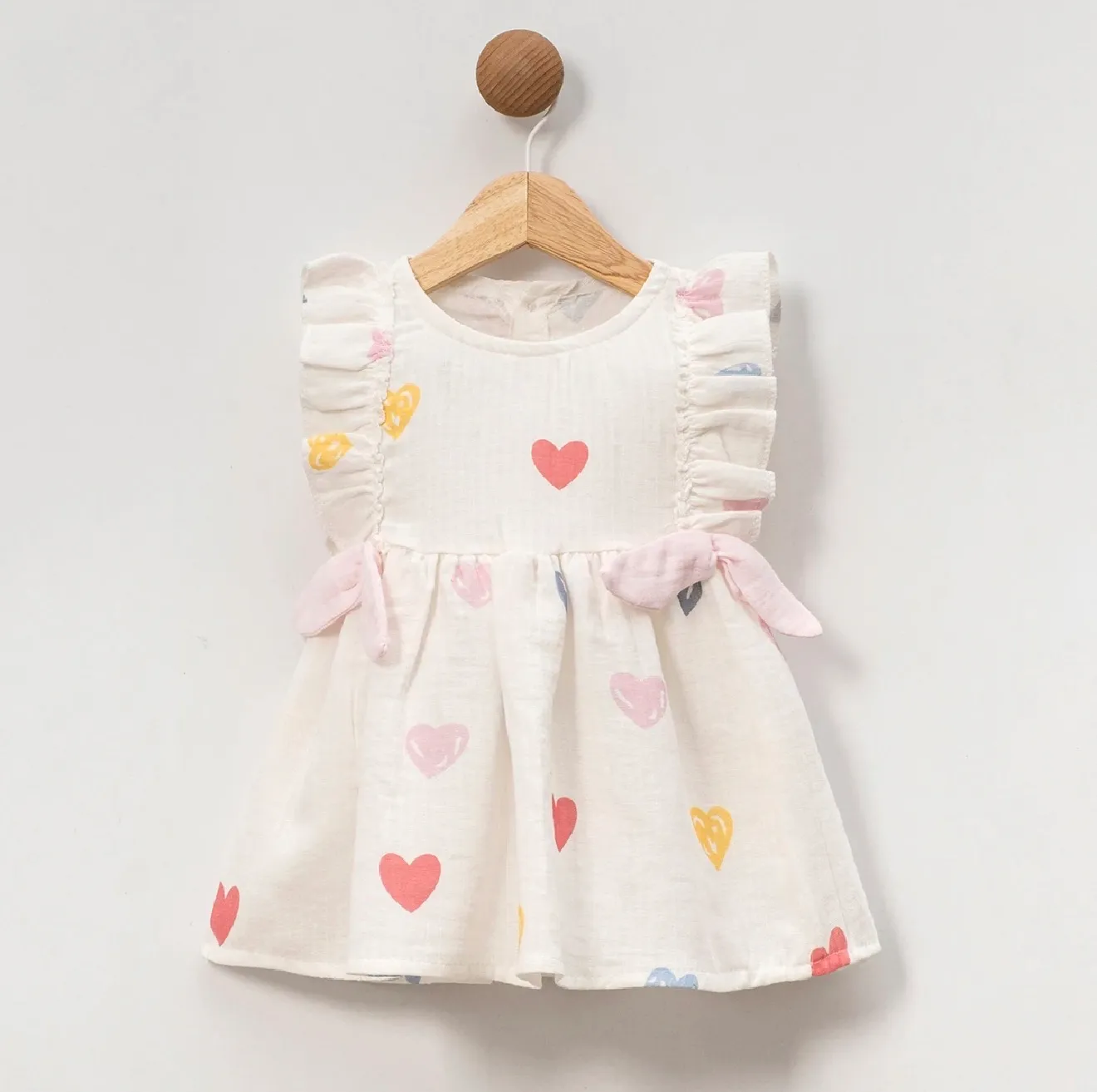 White dress with hearts